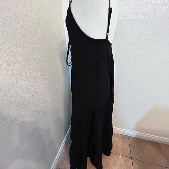 Anthropology Harlow Tie-Front Maxi Dress Charlie Holiday, size M, black - Picture 10 of 12